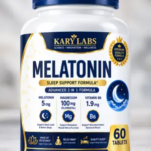 KARY LABS Melatonin 5mg | Magnesium + Vitamin B6 | Sleep Support