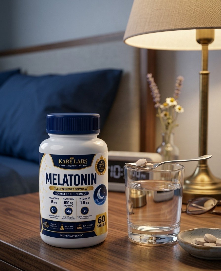 KARY LABS Melatonin 5mg | Magnesium + Vitamin B6 | Sleep Support - Image 3